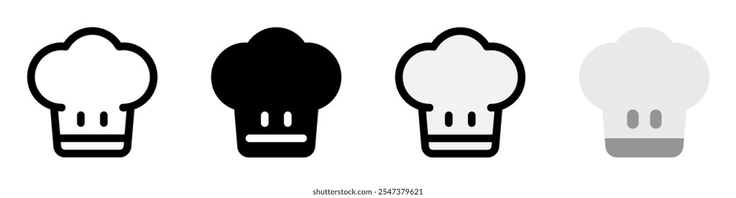 Editable chef's hat vector icon. Food, restaurant. Part of a big icon set family. Perfect for web and app interfaces, presentations, infographics, etc