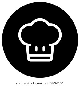 Editable chef's hat vector icon. Food, restaurant. Part of a big icon set family. Perfect for web and app interfaces, presentations, infographics, etc