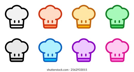 Editable chef's hat vector icon. Food, restaurant. Part of a big icon set family. Perfect for web and app interfaces, presentations, infographics, etc