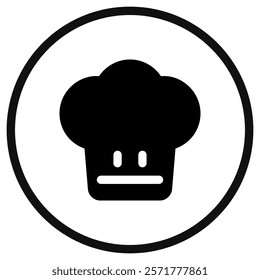 Editable chef's hat vector icon. Food, restaurant. Part of a big icon set family. Perfect for web and app interfaces, presentations, infographics, etc