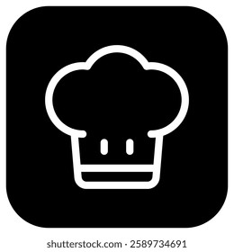 Editable chef's hat vector icon. Food, restaurant. Part of a big icon set family. Perfect for web and app interfaces, presentations, infographics, etc