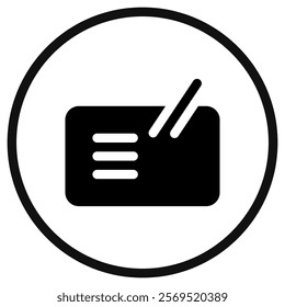 Editable cheque vector icon. Part of a big icon set family. Finance, business, investment, accounting. Perfect for web and app interfaces, presentations, infographics, etc