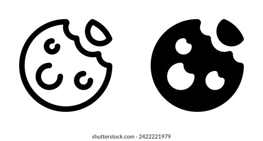 Editable choco chip cookie vector icon. Bakery, cooking, food. Part of a big icon set family. Perfect for web and app interfaces, presentations, infographics, etc