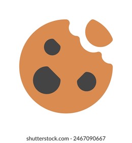 Editable choco chip cookie vector icon. Bakery, cooking, food. Part of a big icon set family. Perfect for web and app interfaces, presentations, infographics, etc