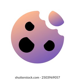 Editable choco chip cookie vector icon. Bakery, cooking, food. Part of a big icon set family. Perfect for web and app interfaces, presentations, infographics, etc