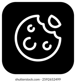 Editable choco chip cookie vector icon. Bakery, cooking, food. Part of a big icon set family. Perfect for web and app interfaces, presentations, infographics, etc