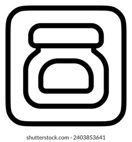 Difusión de chocolate editable, icono vector de mantequilla de cacahuete. Parte de una familia de iconos grandes. Perfecto para interfaces web y de aplicaciones, presentaciones, infografías, etc
