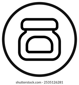 Icono de Vector de mantequilla de cacahuete para untar. Parte de una gran familia de iconos. Perfecto para interfaces de Web y App, presentaciones, infografías, etc