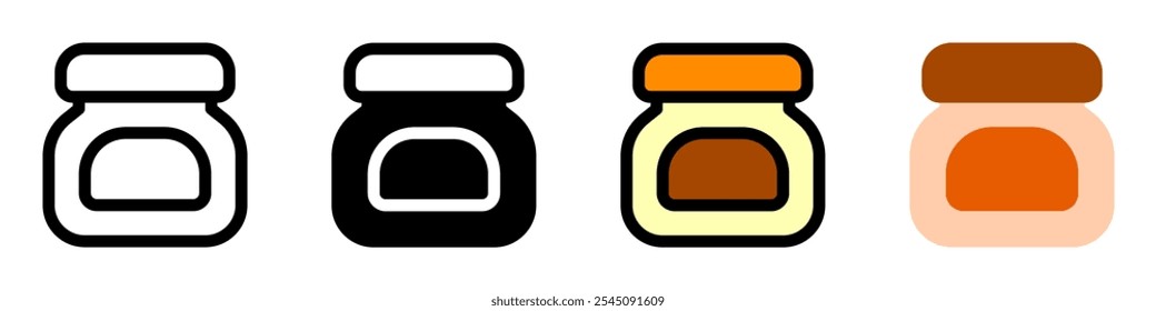 Editable chocolate spread, peanut butter vector icon. Part of a big icon set family. Perfect for web and app interfaces, presentations, infographics, etc