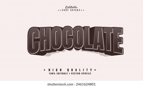 editable chocolate text effect.typhography logo