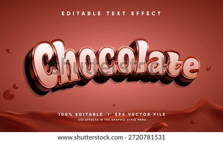 editable chocolate vector text effect with modern style