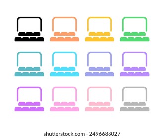Editable cinema auditorium, seats, screen vector icon. Movie, cinema, entertainment. Part of a big icon set family. Perfect for web and app interfaces, presentations, infographics, etc
