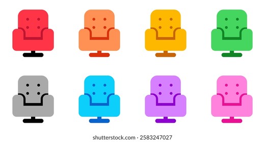 Editable cinema chair, furniture, theater seat vector icon. Movie, cinema, entertainment. Part of a big icon set family. Perfect for web and app interfaces, presentations, infographics, etc