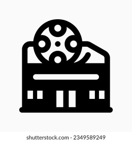 Editable cinema, theater, building vector icon. Movie, cinema, entertainment. Part of a big icon set family. Perfect for web and app interfaces, presentations, infographics, etc