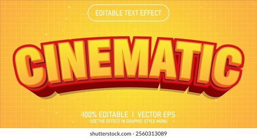 editable cinematic vector text effect with modern style design