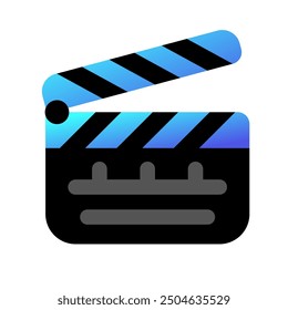 Tablero de tapa editable, producción de película, acción, ícono de Vector de escena. Película, cine, entretenimiento. Parte de una gran familia de iconos. Perfecto para interfaces de Web y App, presentaciones, infografías, etc