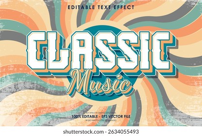 Editable classic music retro vintage text effect