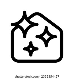 Editable clean house with sparkles vector icon. Part of a big icon set family. Perfect for web and app interfaces, presentations, infographics, etc