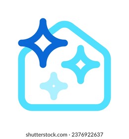 Editable clean house with sparkles vector icon. Part of a big icon set family. Perfect for web and app interfaces, presentations, infographics, etc