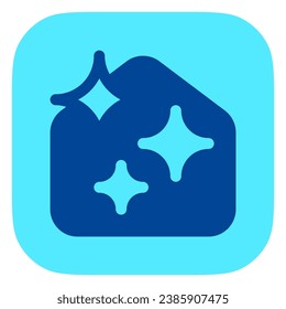 Bearbeitbares sauberes Haus mit Funkeln Vektorsymbol. Teil einer großen Icon-Set-Familie. Perfekt für Web- und App-Schnittstellen, Präsentationen, Infografiken usw.