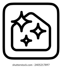 Editable clean house with sparkles vector icon. Part of a big icon set family. Perfect for web and app interfaces, presentations, infographics, etc