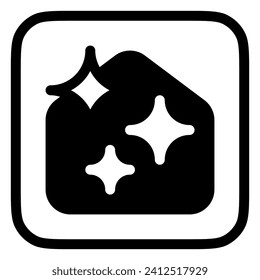 Editable clean house with sparkles vector icon. Part of a big icon set family. Perfect for web and app interfaces, presentations, infographics, etc