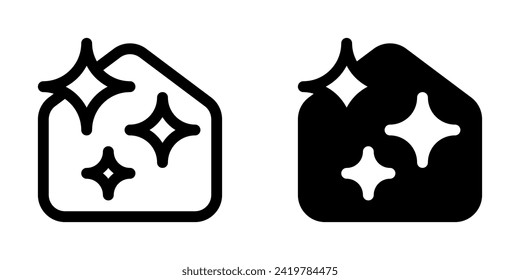 Editable clean house with sparkles vector icon. Part of a big icon set family. Perfect for web and app interfaces, presentations, infographics, etc
