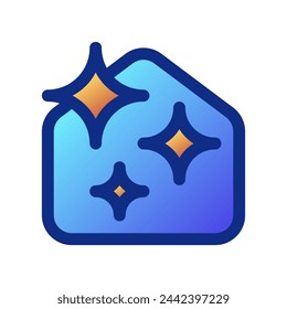 Editable clean house with sparkles vector icon. Part of a big icon set family. Perfect for web and app interfaces, presentations, infographics, etc