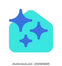 Editable clean house with sparkles vector icon. Part of a big icon set family. Perfect for web and app interfaces, presentations, infographics, etc
