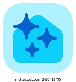 Editierbares Reinhaus mit funkelnder Vektorgrafik-Symbol. Teil einer großen Icon-Set-Familie. Ideal für Web- und App-Interfaces, Präsentationen, Infografiken usw
