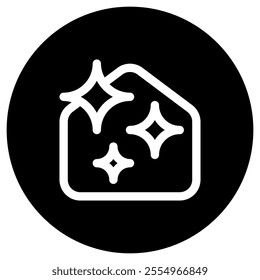 Editable clean house with sparkles vector icon. Part of a big icon set family. Perfect for web and app interfaces, presentations, infographics, etc