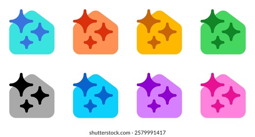Editable clean house with sparkles vector icon. Part of a big icon set family. Perfect for web and app interfaces, presentations, infographics, etc