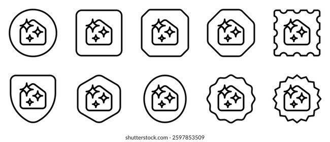 Editable clean house with sparkles vector icon. Part of a big icon set family. Perfect for web and app interfaces, presentations, infographics, etc