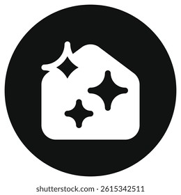 Editable clean house with sparkles vector icon. Part of a big icon set family. Perfect for web and app interfaces, presentations, infographics, etc