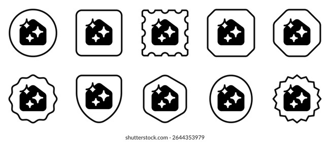 Editable clean house with sparkles vector icon. Part of a big icon set family. Perfect for web and app interfaces, presentations, infographics, etc