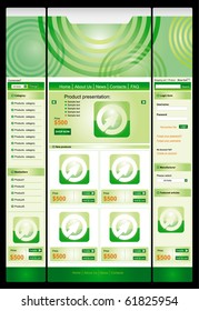 Editable, clean web shop template
