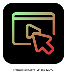 Editable click to play video vector icon. Online learning, course, tutorial. Part of a big icon set family. Perfect for web and app interfaces, presentations, infographics, etc