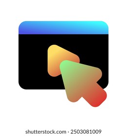 Editable click to play video vector icon. Online learning, course, tutorial. Part of a big icon set family. Perfect for web and app interfaces, presentations, infographics, etc