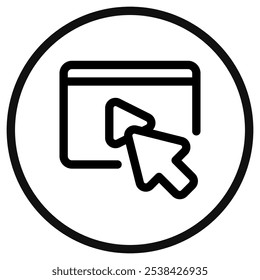Editable click to play video vector icon. Online learning, course, tutorial. Part of a big icon set family. Perfect for web and app interfaces, presentations, infographics, etc