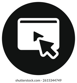 Editable click to play video vector icon. Online learning, course, tutorial. Part of a big icon set family. Perfect for web and app interfaces, presentations, infographics, etc