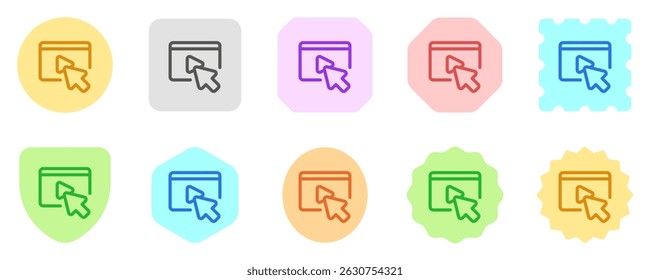 Editable click to play video vector icon. Online learning, course, tutorial. Part of a big icon set family. Perfect for web and app interfaces, presentations, infographics, etc