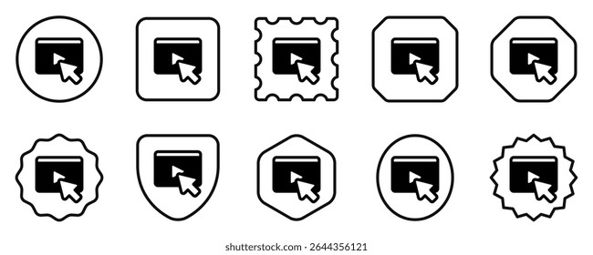 Editable click to play video vector icon. Online learning, course, tutorial. Part of a big icon set family. Perfect for web and app interfaces, presentations, infographics, etc