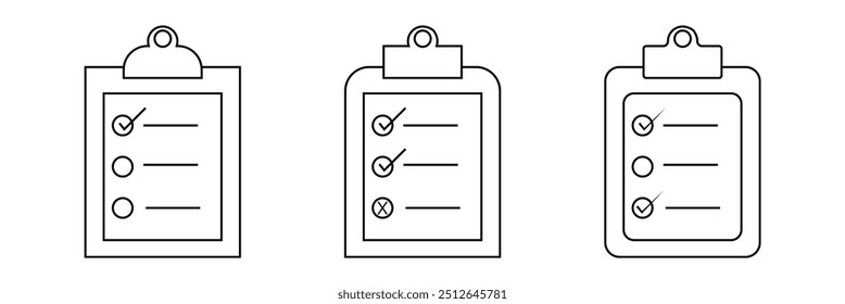 Editable clipboard, checklist vector icon. Part of a big icon set family. Perfect for web and app interfaces, presentations, infographics, Clipboard with check mark icon