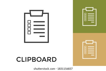 Editable Clipboard Icon with Title. Useful For Mobile Application, Website, Software and Print Media.