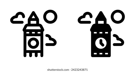 Editable clock tower, skyscraper, office vector icon. Landmark, monument, building, architecture. Part of a big icon set family. Perfect for web and app interfaces, presentations, infographics, etc