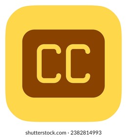 Editable close captioning sign vector icon. Part of a big icon set family. Perfect for web and app interfaces, presentations, infographics, etc