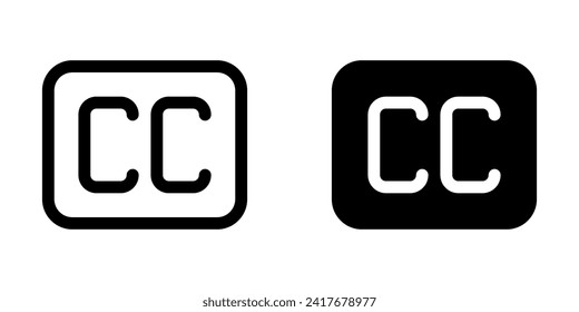 Editable close captioning sign vector icon. Part of a big icon set family. Perfect for web and app interfaces, presentations, infographics, etc