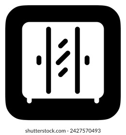 Armario editable, gabinete, icono vectorial de armario. Parte de una gran familia de iconos. Perfecto para interfaces web y aplicaciones, presentaciones, infografías, etc