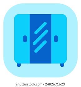 Editierbarer Schrank, Schrank, Garderobe Vektorgrafik Symbol. Teil einer großen Icon-Set-Familie. Ideal für Web- und App-Interfaces, Präsentationen, Infografiken usw