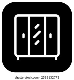 Editable closet, cabinet, wardrobe vector icon. Part of a big icon set family. Perfect for web and app interfaces, presentations, infographics, etc